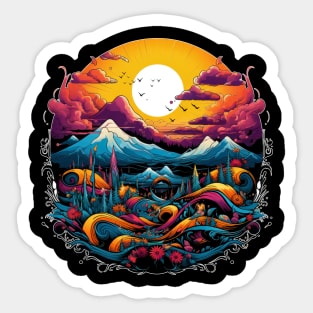 Colorful Landscape Sticker